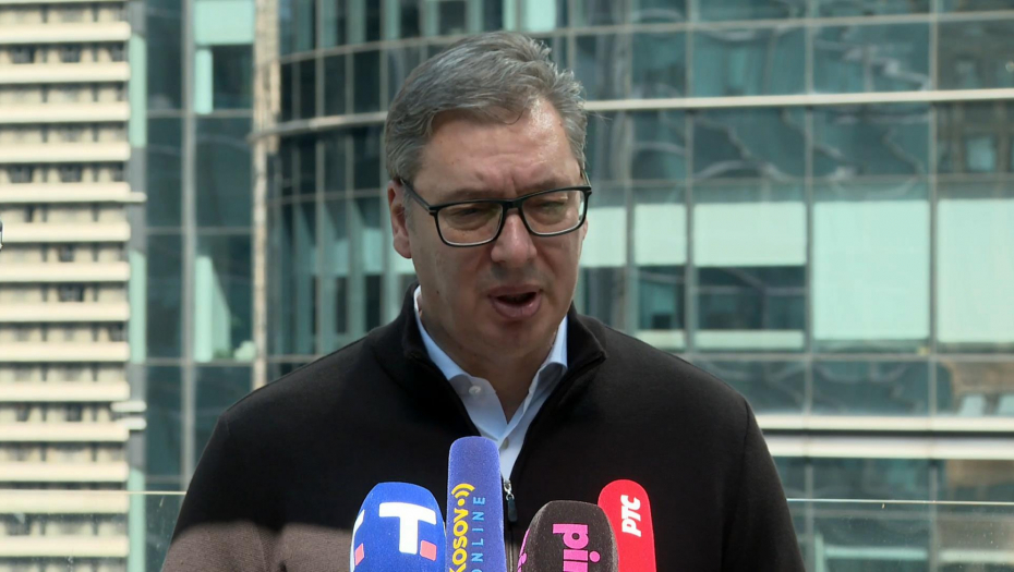 NJUJORK - Obraćanje medijima predsednika Srbije