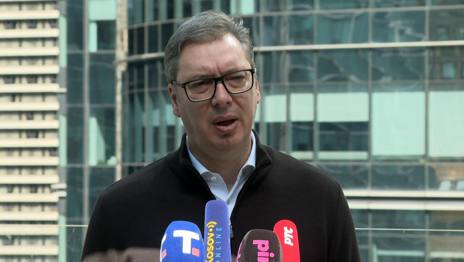 NJUJORK - Obraćanje medijima predsednika Srbije