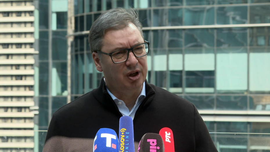 NJUJORK - Obraćanje medijima predsednika Srbije