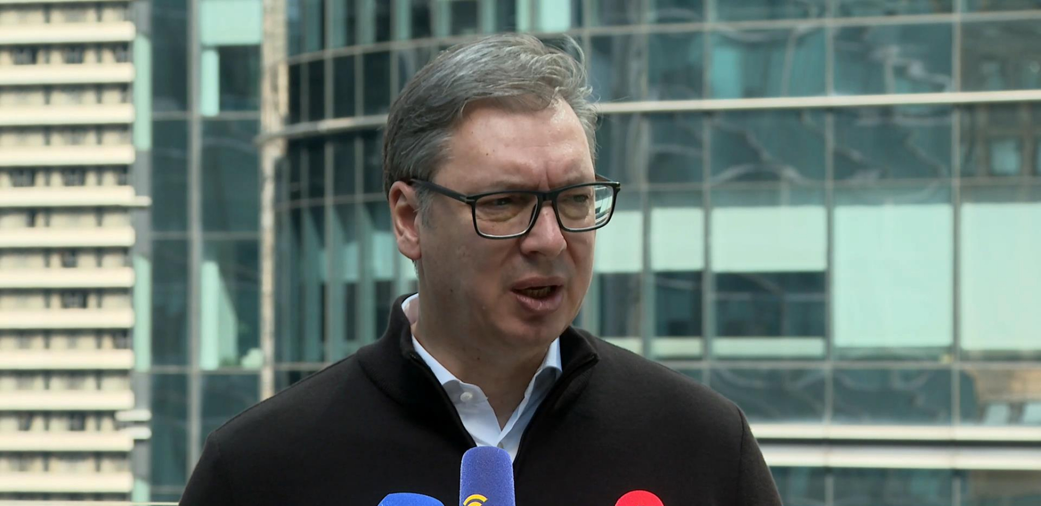 NJUJORK - Obraćanje medijima predsednika Srbije