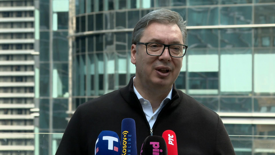 NJUJORK - Obraćanje medijima predsednika Srbije