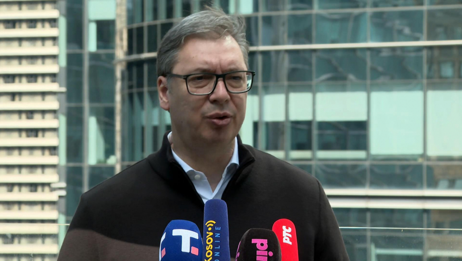 NJUJORK - Obraćanje medijima predsednika Srbije