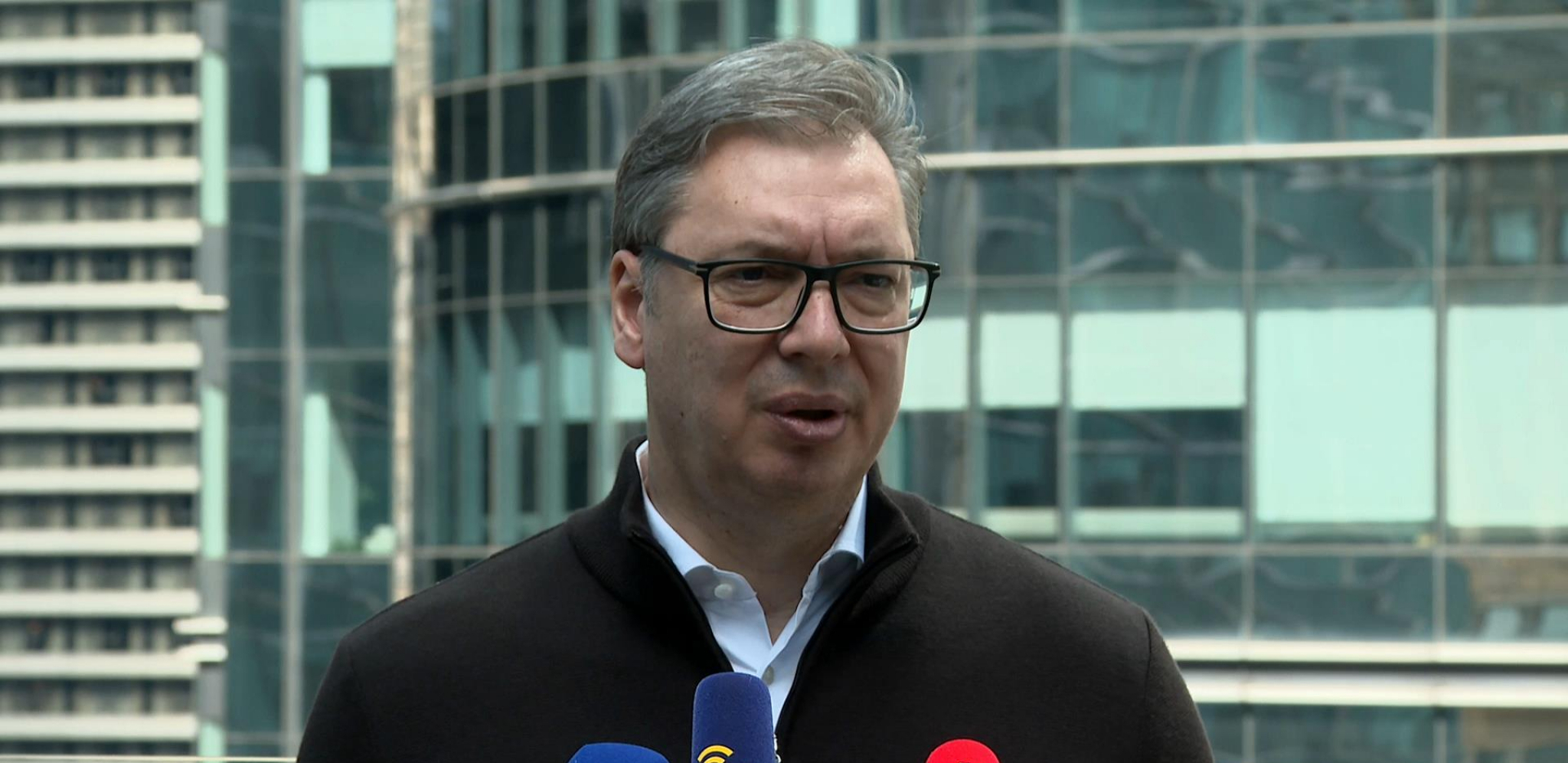 NJUJORK - Obraćanje medijima predsednika Srbije