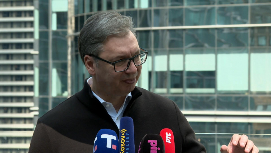 NJUJORK - Obraćanje medijima predsednika Srbije