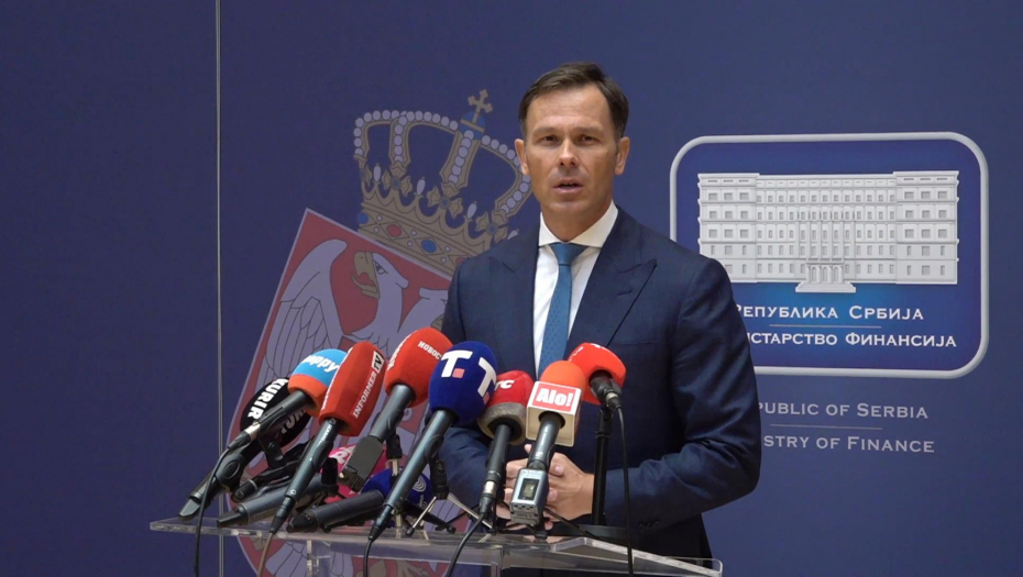 Konferencija za medije ministra finansija Siniše Malog