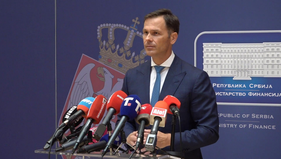 Konferencija za medije ministra finansija Siniše Malog