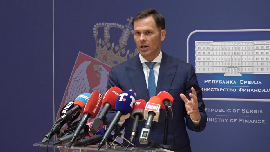 Konferencija za medije ministra finansija Siniše Malog