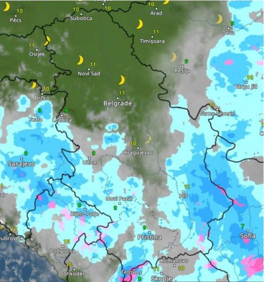 Radarski snimci vremenske prognoze