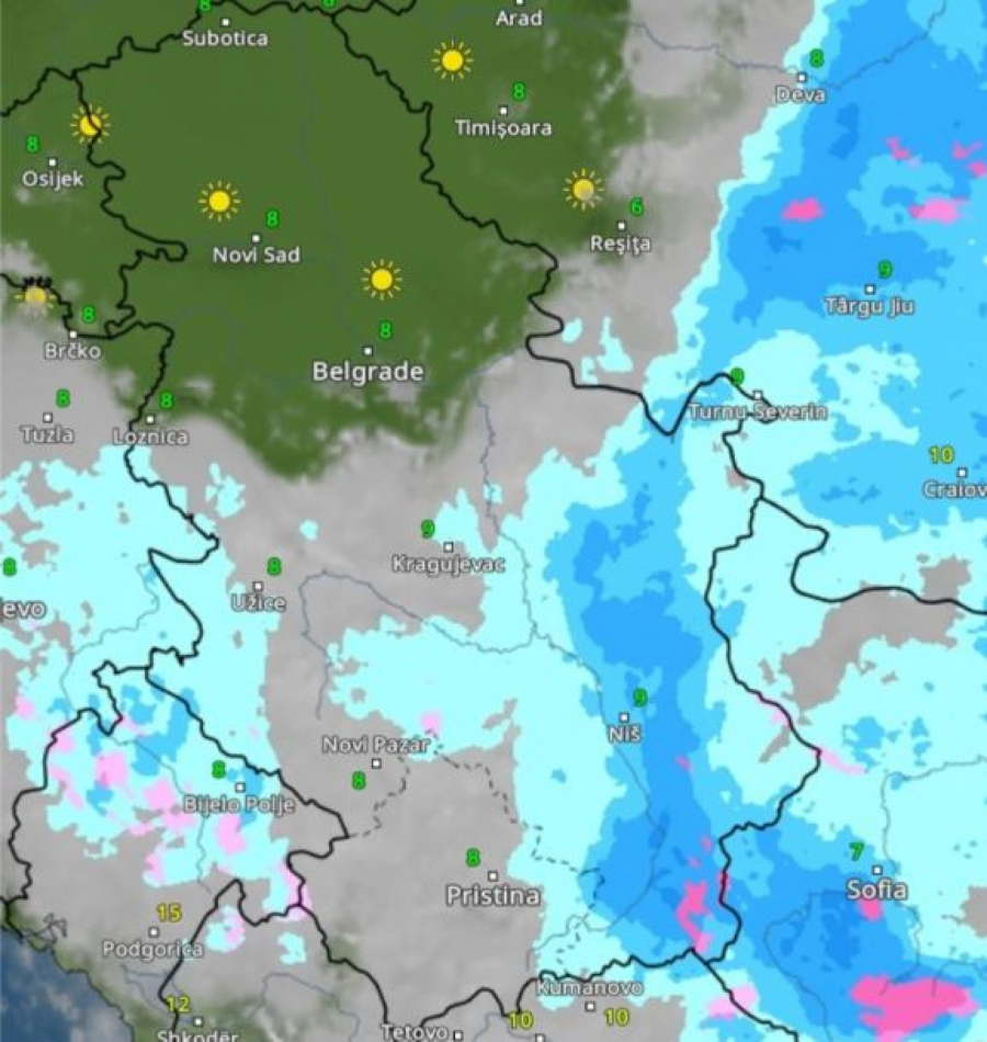 Radarski snimci vremenske prognoze