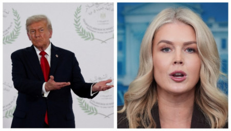 Donald Tramp ponovo izazvao pažnju izjavom o izgledu svoje portparolke Karolin Levit tokom leta predsedničkim avionom „Air Force One“.