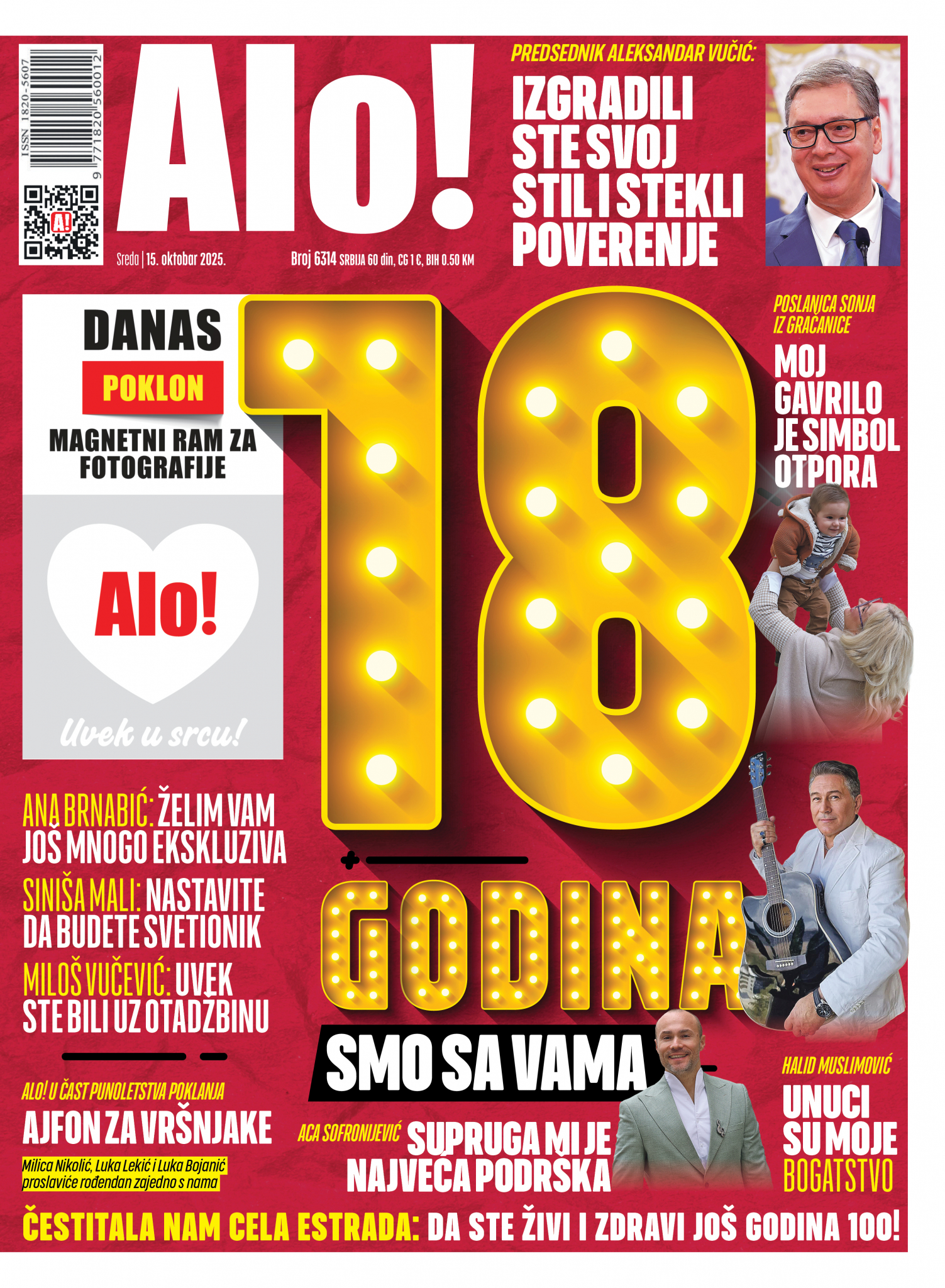 naslovna strana Alo! novina za 15.oktobar