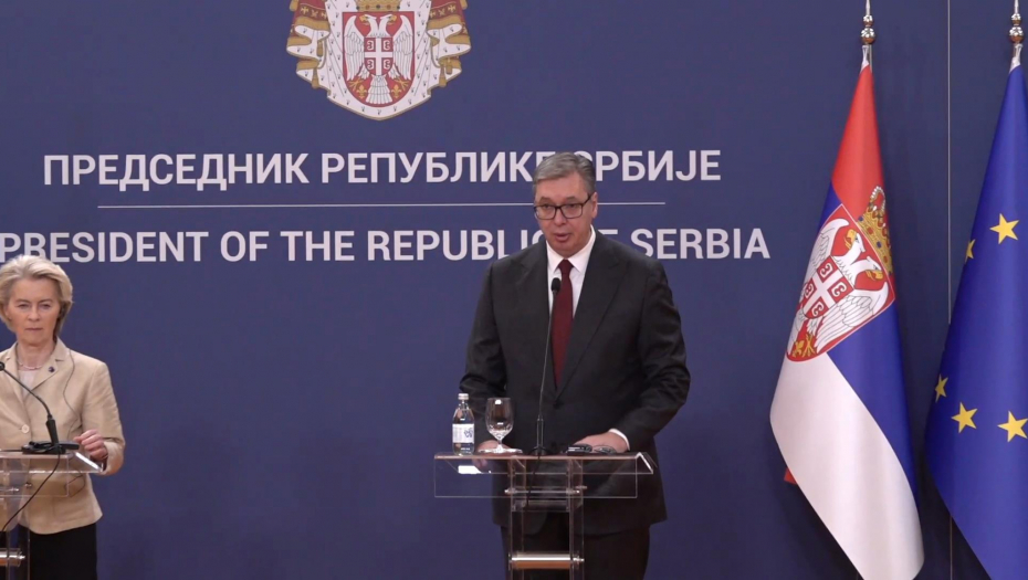 Sastanak predsednika Vučića sa predsednicom Evropske komisije Ursule fon der Lajen