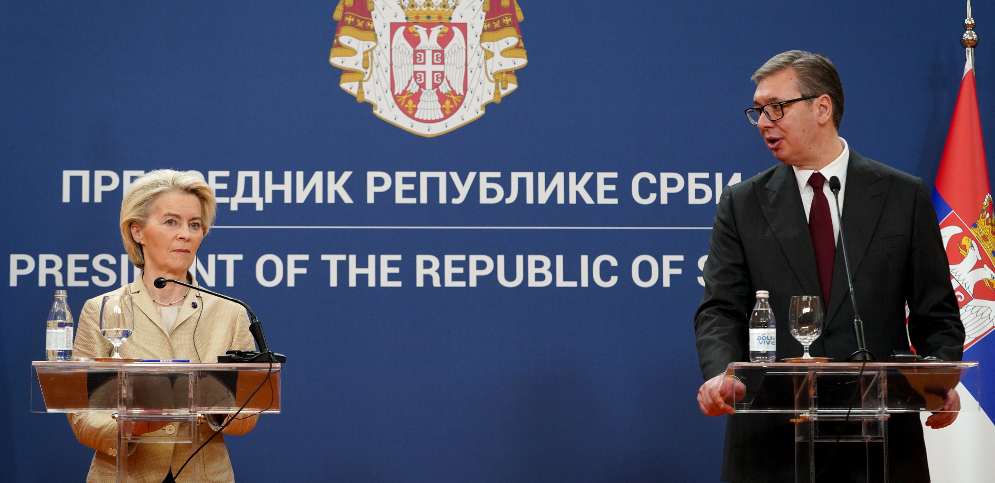 Aleksandar Vučić i Ursula fon der Lajen