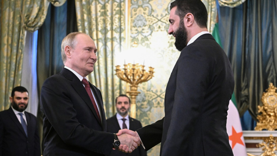 Vladimir Putin i Ahmed el-Šara