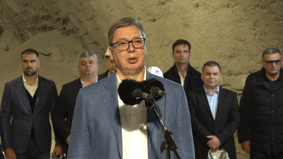 Predsednik Vučić u obilasku radova na tunelu “Iriški venac”