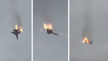 Rusko lovsko letalo Su-30SM strmoglavilo med misijo prestrezanja ukrajinskih dronov