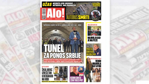 Naslovna strana Alo! novina za 18.oktobar