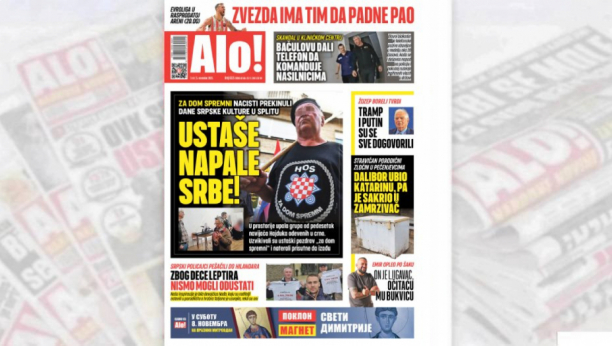 Naslovna strana Alo! novina za 5. novembar