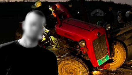 Od siline udarca, traktor je izgubio stabilnost, prevrnuo se, a potom se zaustavio udarivši u zemljani bedem pored puta. Maloletni vozač zadobio je teške telesne povrede od kojih je, nažalost, preminuo na licu mesta