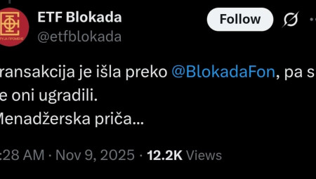Jedan korisnik društvene mreže X naveo je da je juče vođama blokadera isplaćeno 1.000 evra umesto uobičajenih 4.000