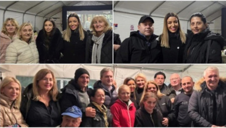 Potpredsednica Vlade i ministarka privrede Adrijana Mesarović sinoć je posetila kako je rekla "svoje saborce" u Pionirskom parku