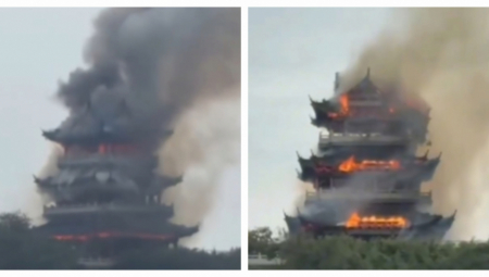 Veliki požar izbio je juče u 1.500 godina starom hramu Jongćing u Kini