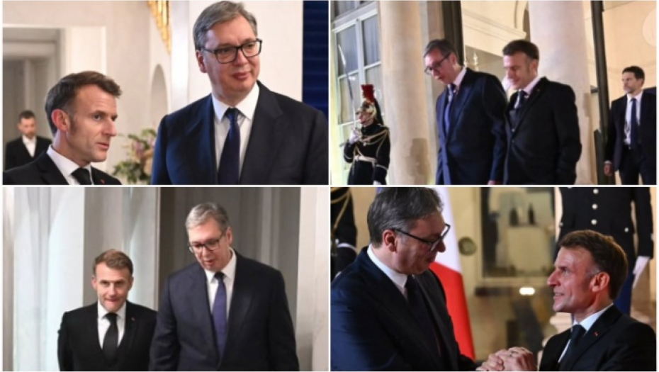Aleksandar Vučić i Emanuel Makron
