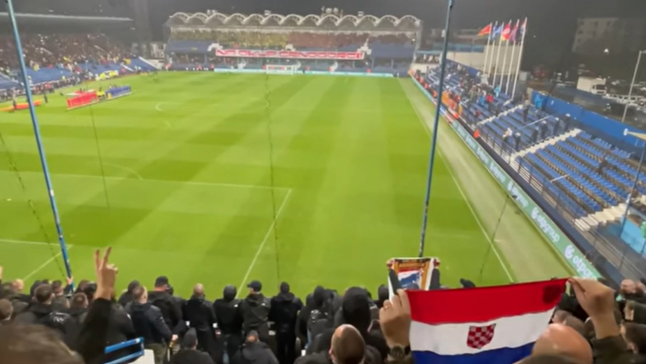 Ustaše na utakmici Crna Gora- Hrvatska