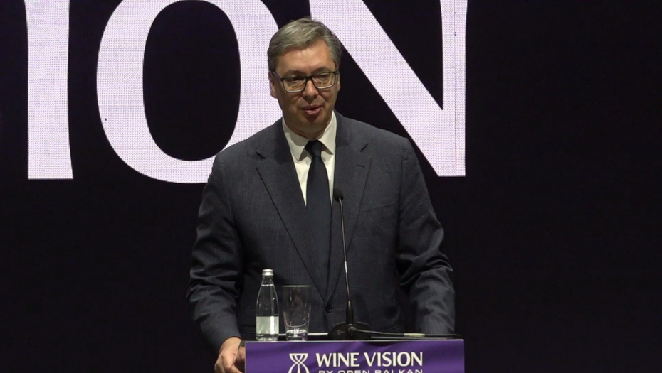 Predsednik Vučić na otvaranju četvrtog sajma Vinska vizija Otvorenog Balkana