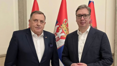 VUČIĆ SA DODIKOM Važni razgovori u Predsedništvu Srbije