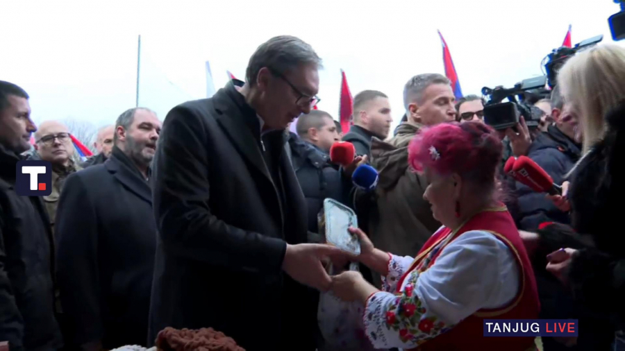 Predsednik Srbije Aleksandar Vučić u Sečnju