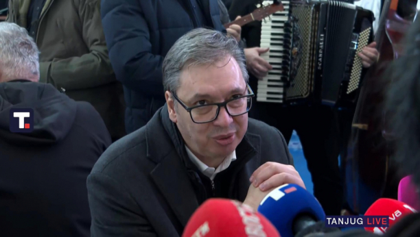 Predsednik Srbije Aleksandar Vučić u Sečnju
