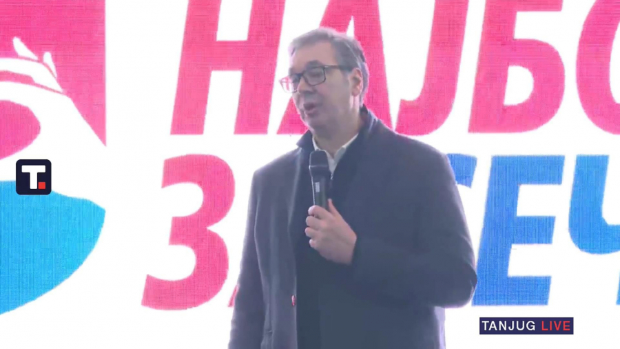 Predsednik Srbije Aleksandar Vučić u Sečnju