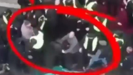 DIVLJAČKI GURNUO ŽENU NA BETON Pogledajte brutalno nasilje opozicionara ispred Skupštine (VIDEO)