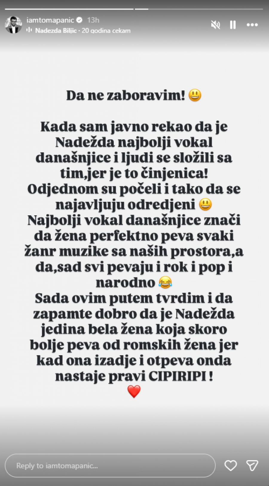 "ONA JE JEDNA JEDINA" Toma Panić bez dlake na jeziku isprozivao estradu, Nadeždu uzdigao do nebesa! (FOTO)