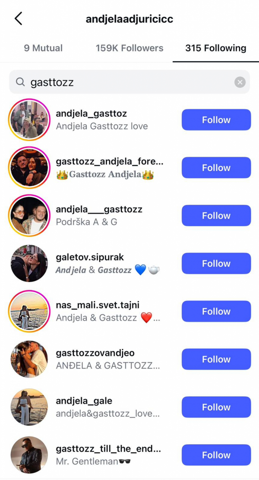 PUKLA TIKVA IZMEĐU GASTOZA I ANĐELE?! Odao ih jedan detalj, njihova podrška van sebe! (FOTO)