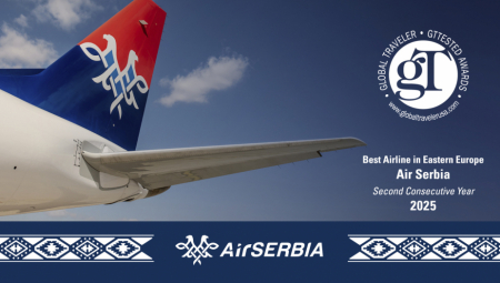 Er Srbija je ponovo proglašena za Najbolju avio-kompaniju u Istočnoj Evropi, prema rezultatima prestižne ankete američkog magazina Global Traveler, koji je specijalizovan za putničke trendove, recenzije i vodiče namenjene poslovnim putnicima.