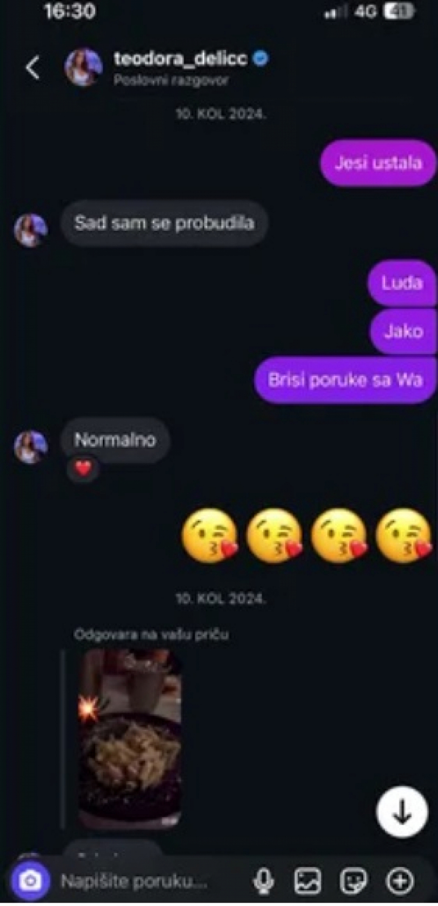 DOKAZ KOJI ŠOKIRA! Rijaliti učesnik objavio šokantne poruke, sve tajne Teodore Delić o neverstvu isplivale javno! (FOTO)