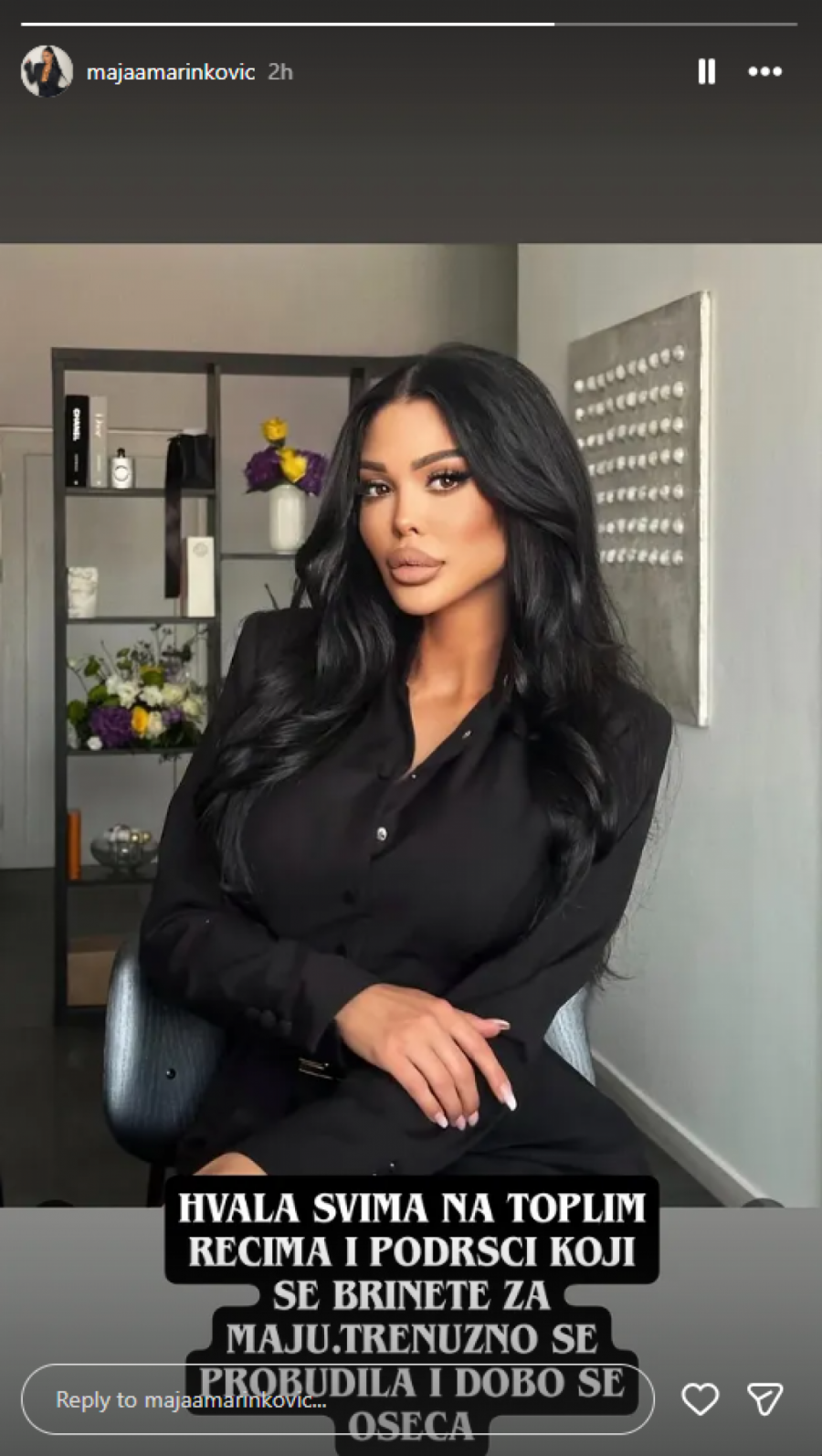 OTKRIVENO STANJE MAJE MARINKOVIĆ Prva objava nakon starletine hitne intervencije! (FOTO)