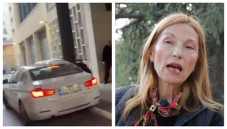 Sudija blokaderka Tatjana Bezmarević Janjić pobegla je od novinara ispred Prvog osnovnog suda u Beogradu