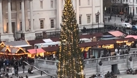 Društvenim mrežama poslednjih se dana šire snimci okićene novogodišnje jelke na londonskom trgu Trafalgar, a Britanci ne skrivaju svoje razočaranje.