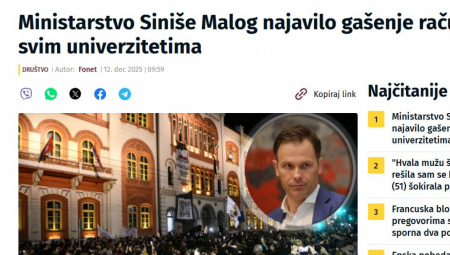 Blokaderski portal Nova S objavio je užasnu laž da Ministarstvo finansija ukida račune fakultetima. Da lažu, jasno pokazuje i saopštenje koje je još juče objavljeno na sajtu Ministarstva, a u kojem se jasno navodi da fakulteti dobijaju nove račune, kao i još 3.000 ustanova u Srbiji koje ulaze u novi sistem SPIRI