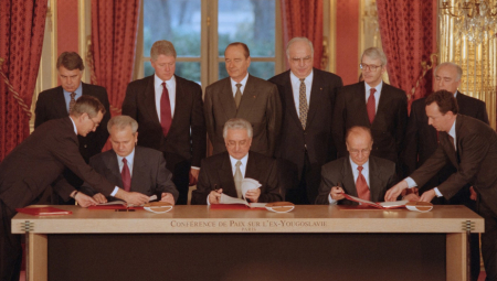 MILOŠEVIĆ, IZETBEGOVIĆ I TUĐMAN Danas se navršava 30 godina od potpisivanja Dejtonskog mirovnog sporazuma