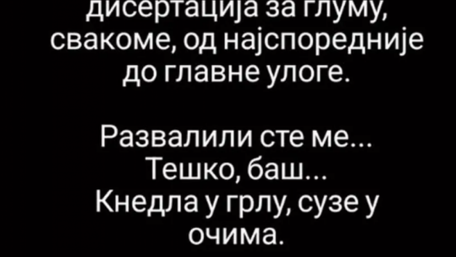 Sloba Radanović plakao zbog serije "Tvrđava"