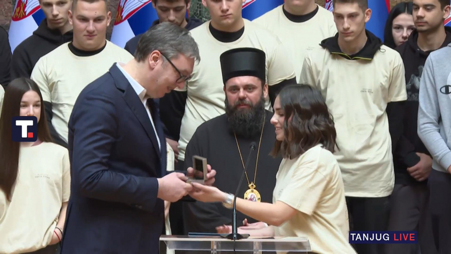 Predsednik Vučić na prijemu učenika Tehničke škole 