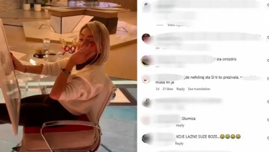 Jovana Jeremić plače zbog portreta 