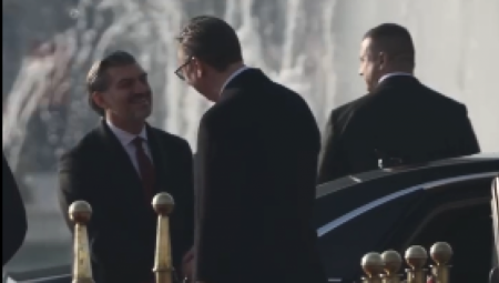 Vučić gostil predsednika Gruzije na večerji in objavil posnetek srečanja