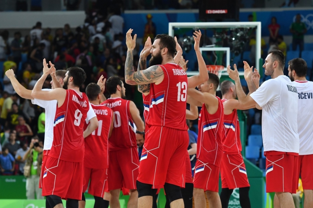 Olimpijski turnir u košarci Srbija - Hrvatska košarkaši Srbije