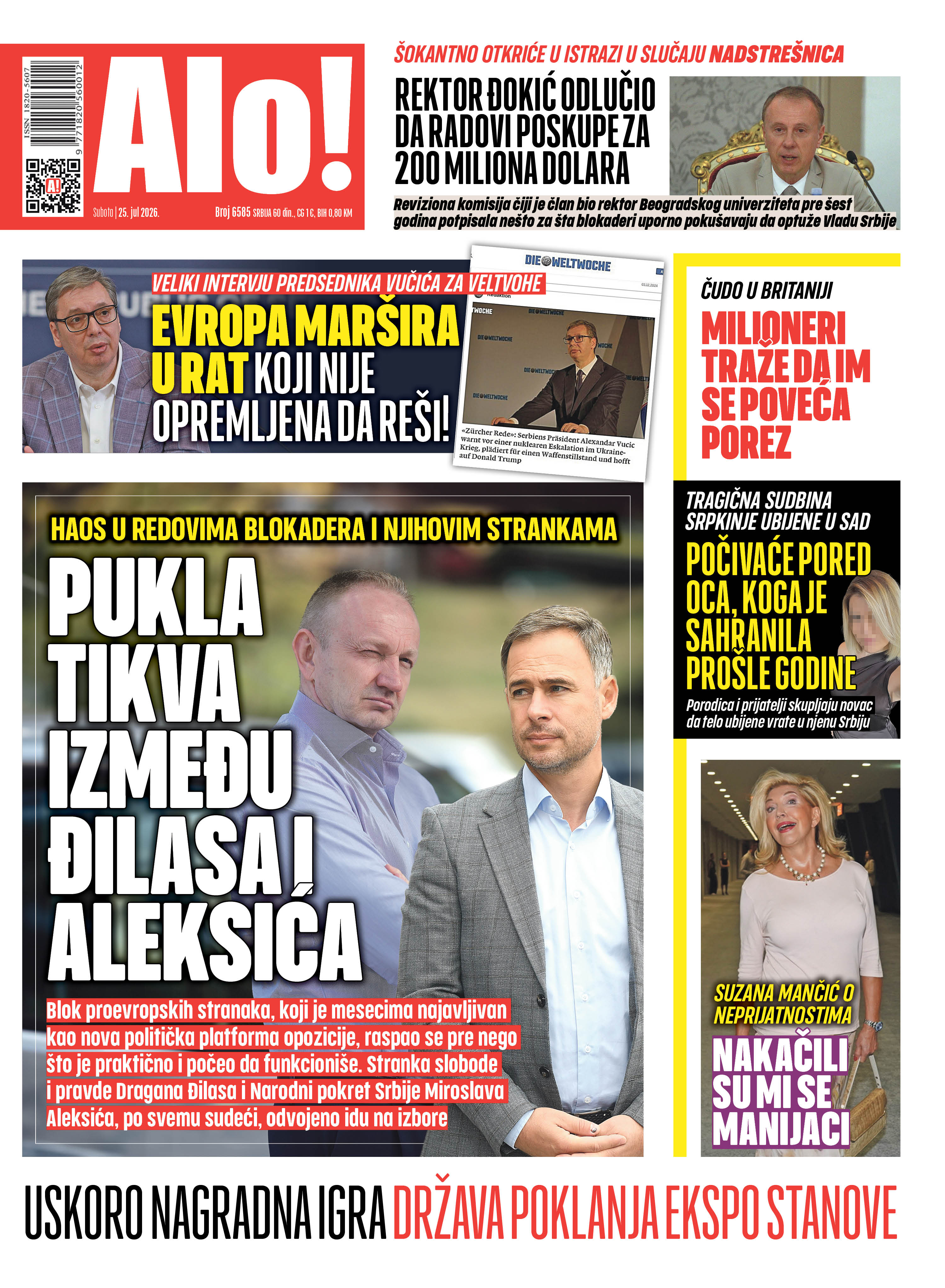 Naslovna Alo! novina