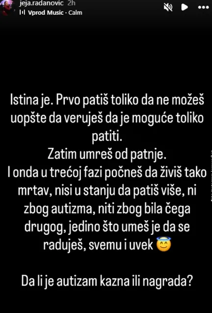 Objava Jelene Radanović